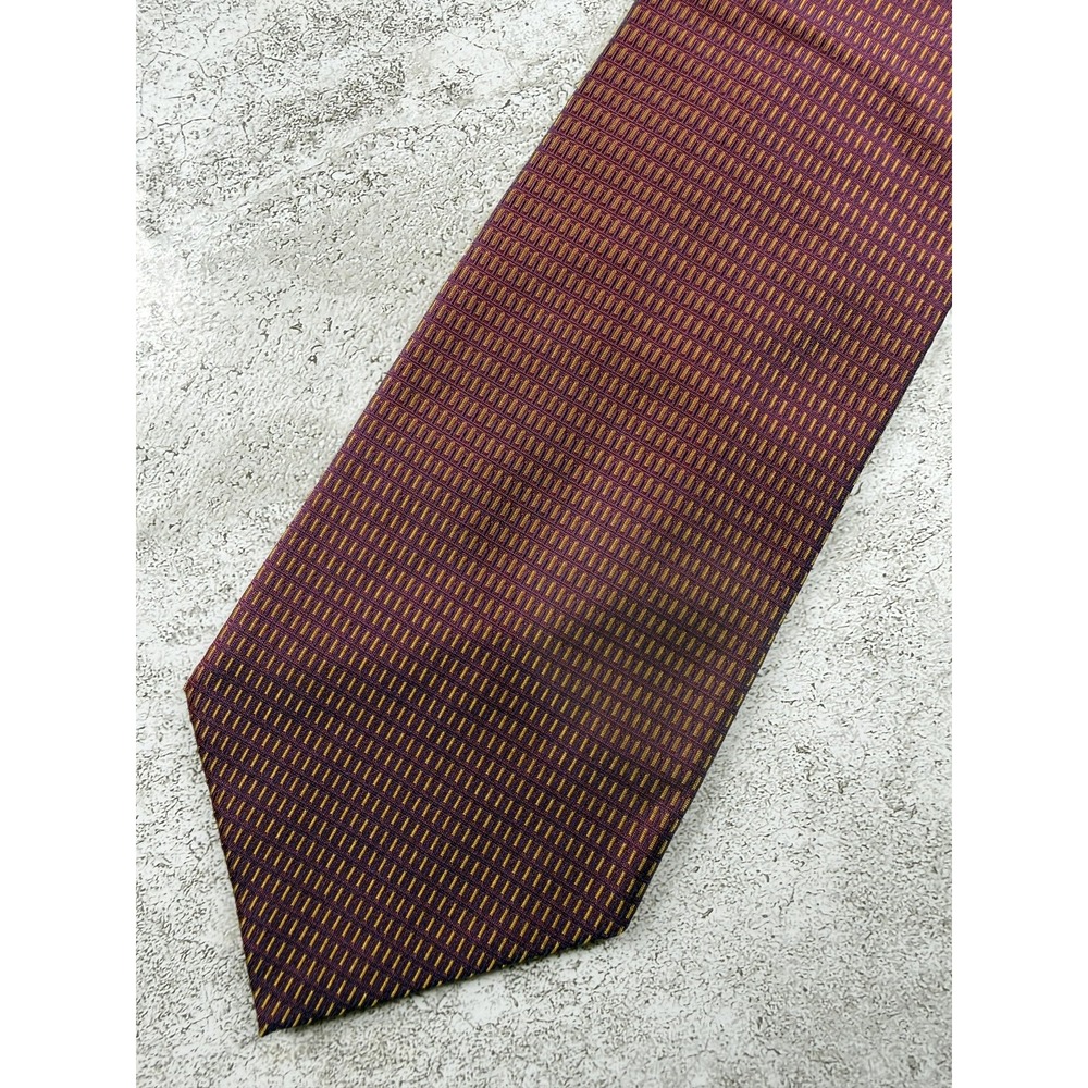 Dormeuil Tie Mens One Size Purple 100% Silk Geometric Jacquard Designer